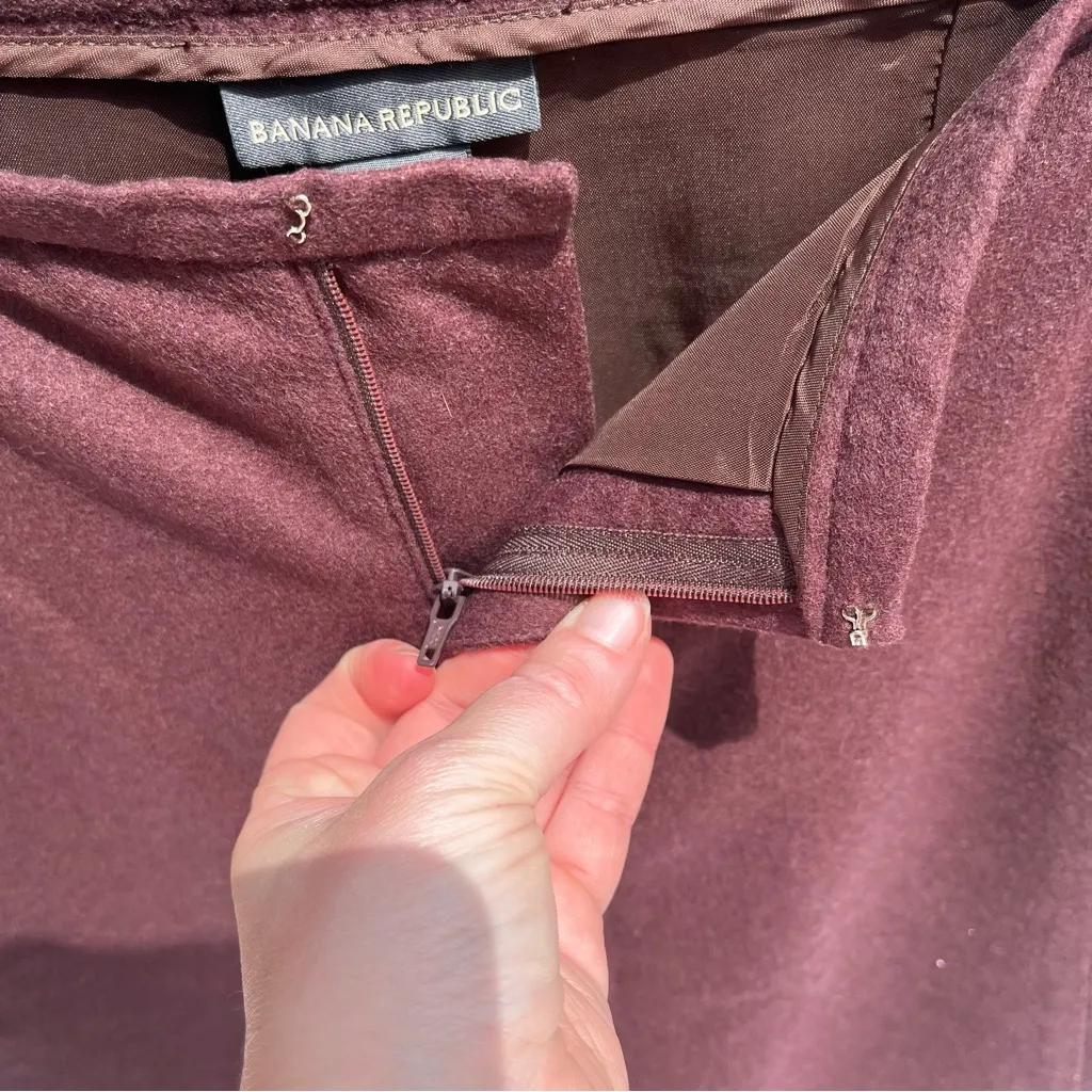 Vintage Y2K Banana Republic Women’s Dark Brown Wool Fully Lined Pants Size 8 - Image 4