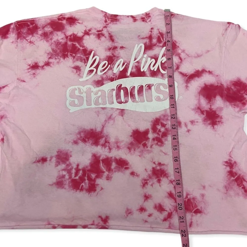 “Be a Pink Starburst” Tie Dye Crop Tee Mad Engine Size XL - Image 4