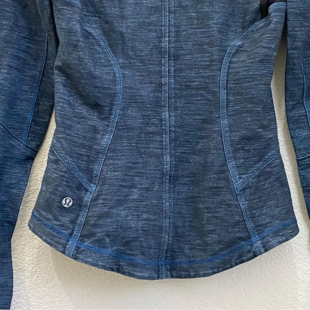LULULEMON Forme Jacket Reversible Slub Denim Limitless Blue/Black Size 4 - Image 10