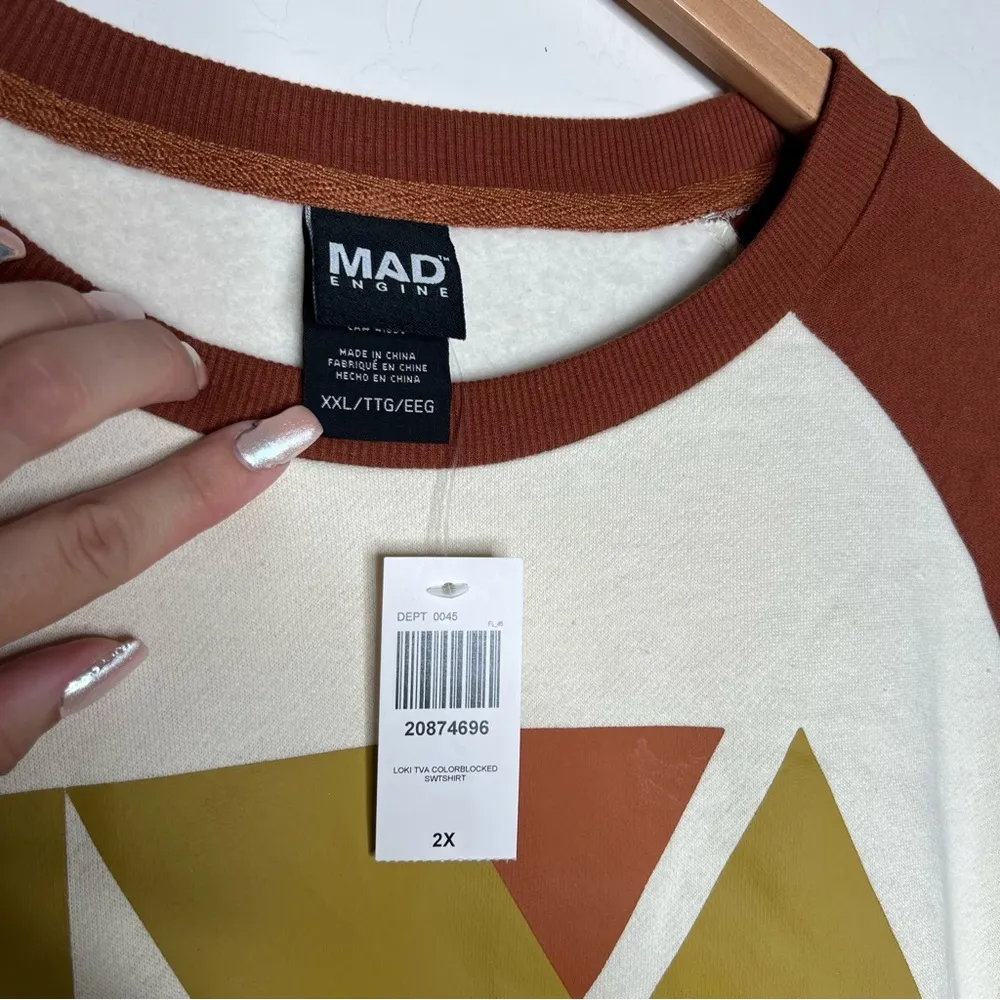 BoxLunch Marvel Loki Time Variance Authority Logo Color Block Crewneck - Image 5