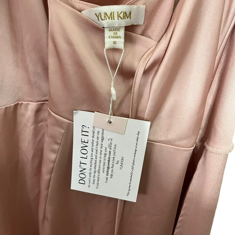 YUMI KIM Womens Cameo Rush Hour Maxi Wrap Dress Long Gown Satin Size Small New - Image 10