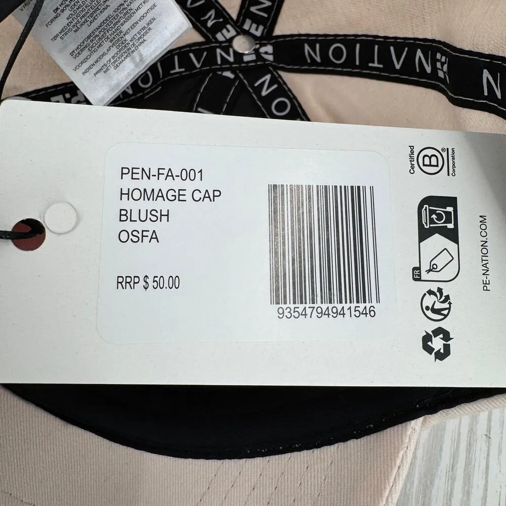 P.E Nation homage cap hat blush pink OSFA NEW - Image 8