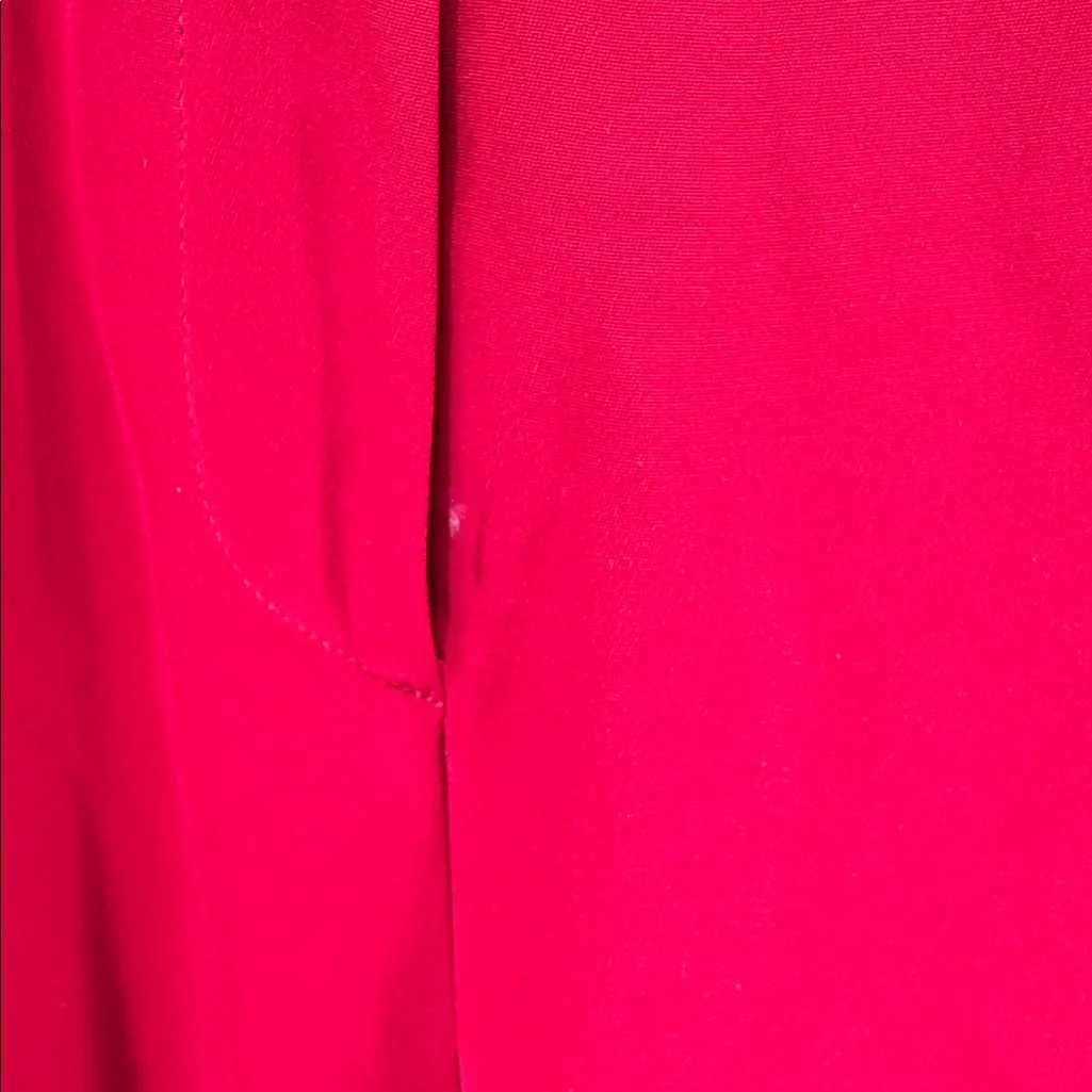 Chaus Red Women's 100% silk pants office 10 holiday professional party casual - Image 10