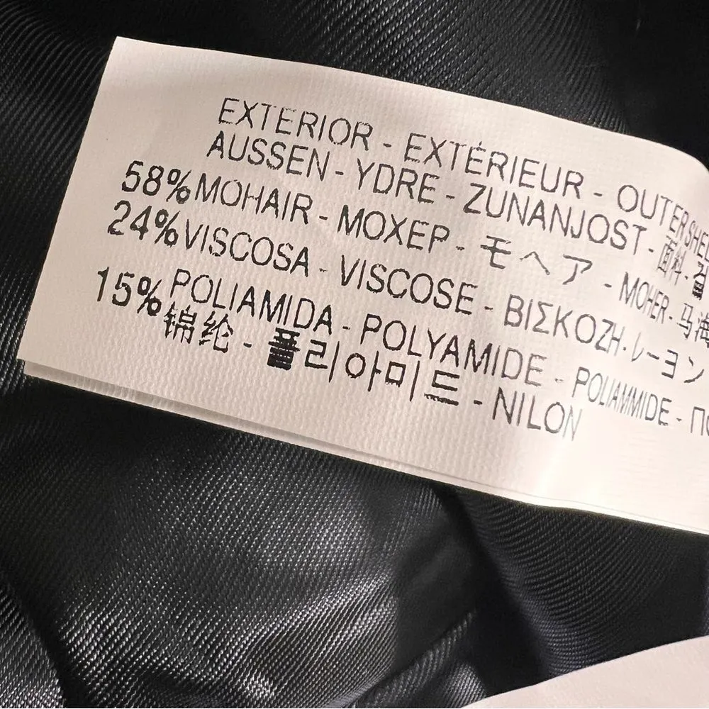 ZARA Mohair Blend Button Down Cape Capelet - Image 8