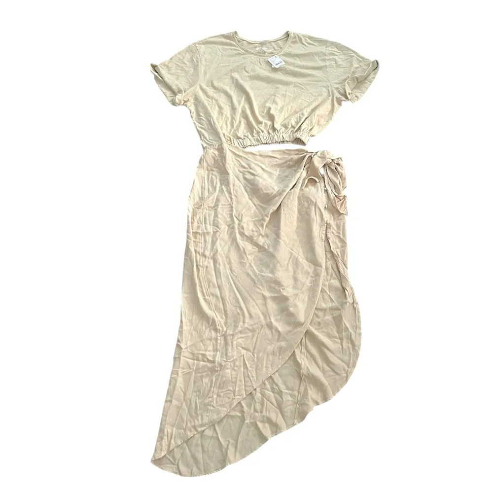Free People Rae Maxi Dress, Cutout Summer Khaki Size XL New w/Tag Retail $168 - Image 7