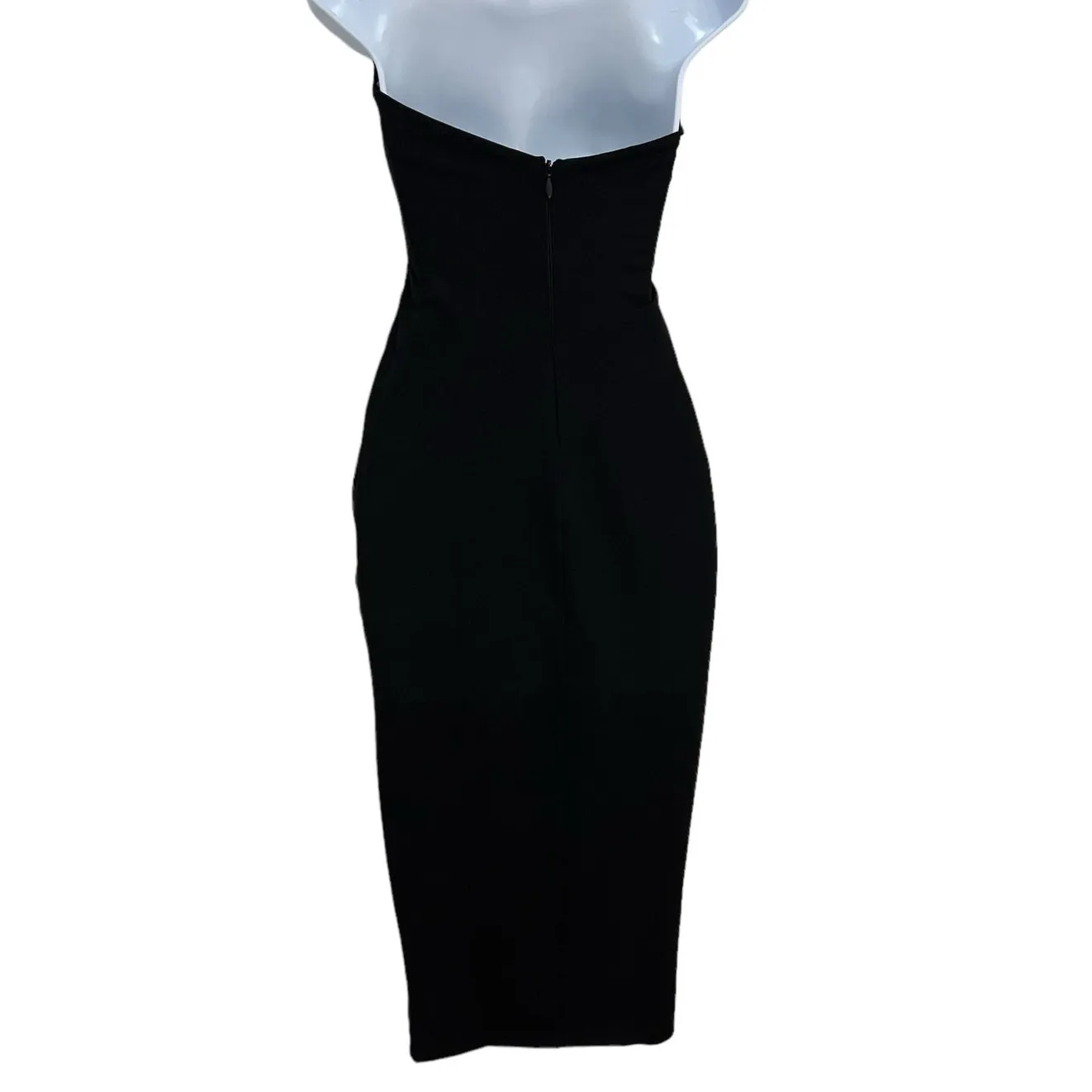 Nookie Medea Midi Bodycon Halter Dress Black Open Back S NWT Glam Edgy Cocktail - Image 6