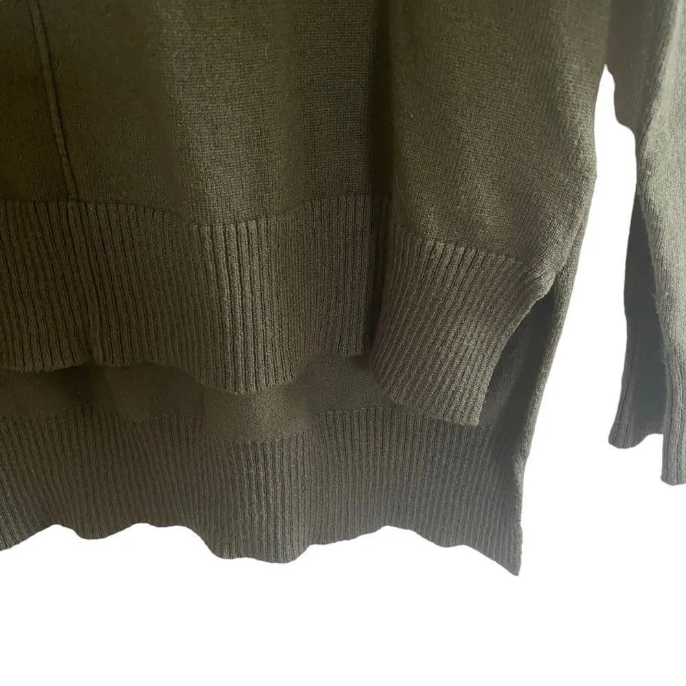 SO long sleeve green small high low hem blouse - Image 2