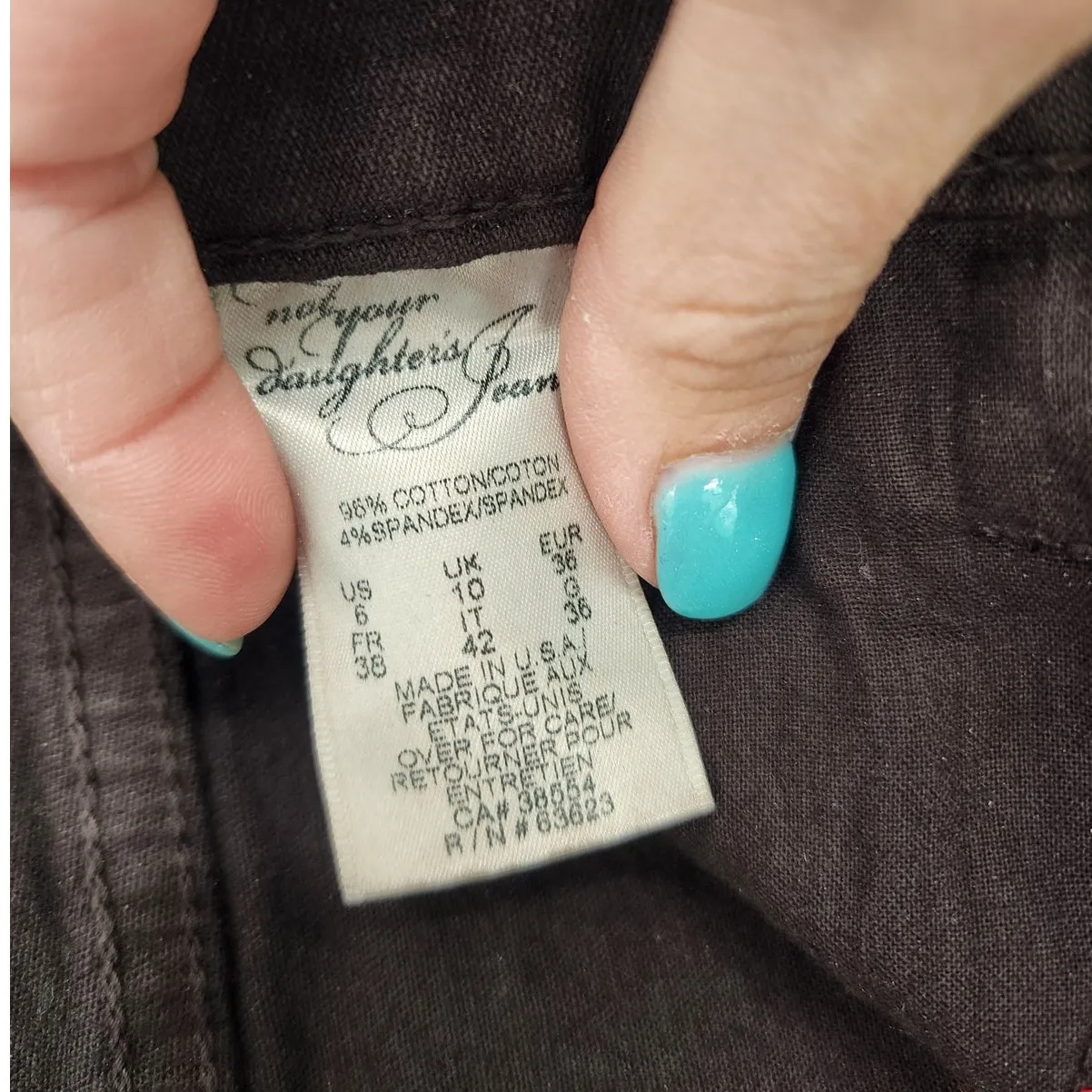 NYDJ Brown Straight Leg Lift Tuck High Rise Jeans Women’s Size 6 NWT - Image 9