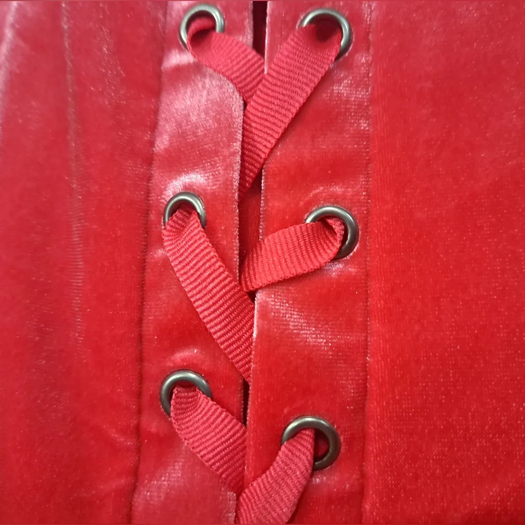 HONEY PUNCH           Lace Up Soft Velvet Pink mini Skirt size S - Image 4