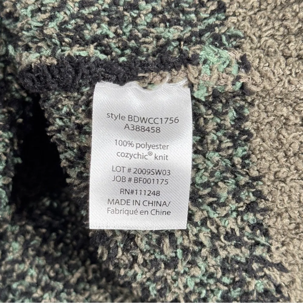 Barefoot Dreams Cozychic Ultra Lite Sweater Womens L Green Camo Pullover Cozy - Image 8