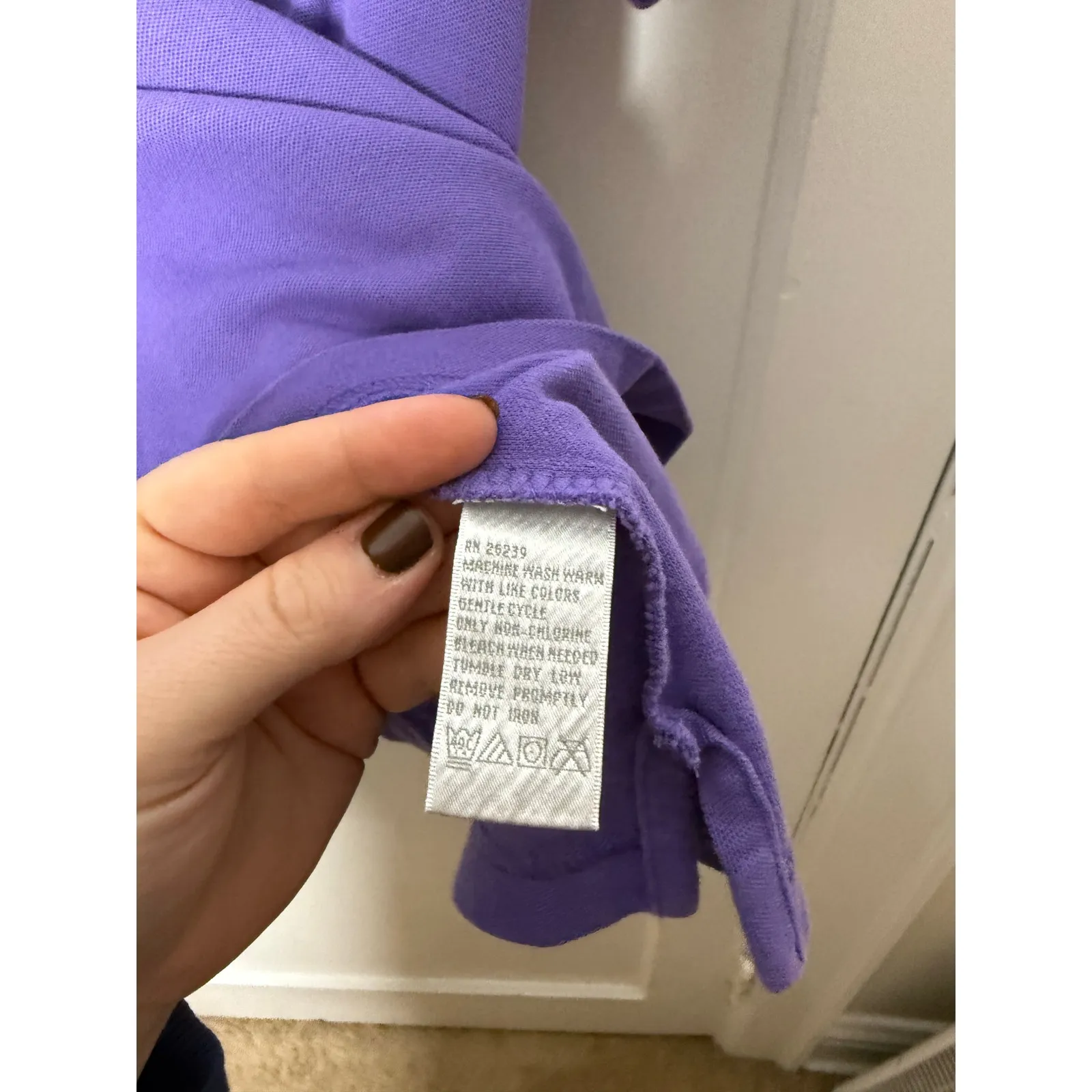 Vintage Izod Club The Greenbrier Purple Cotton Embroidered Polo Shirt Women's M - Image 6