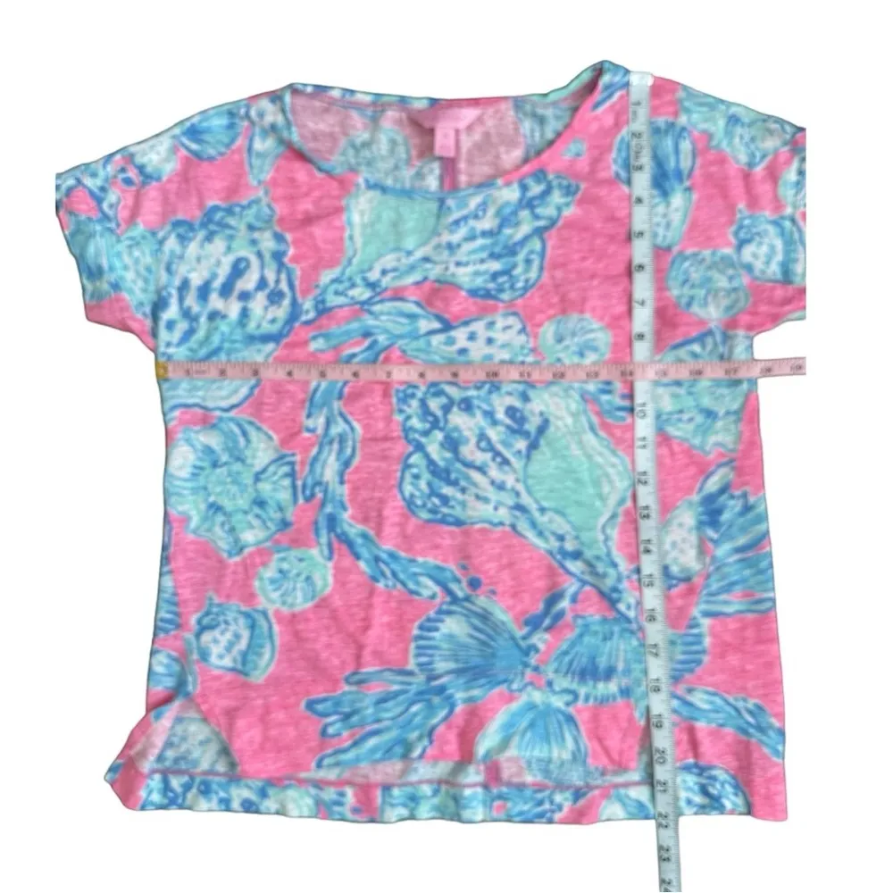 Lilly Pulitzer Mikela TopBarefoot Princess Pink Pout Short Sleeve Size XS - Image 4