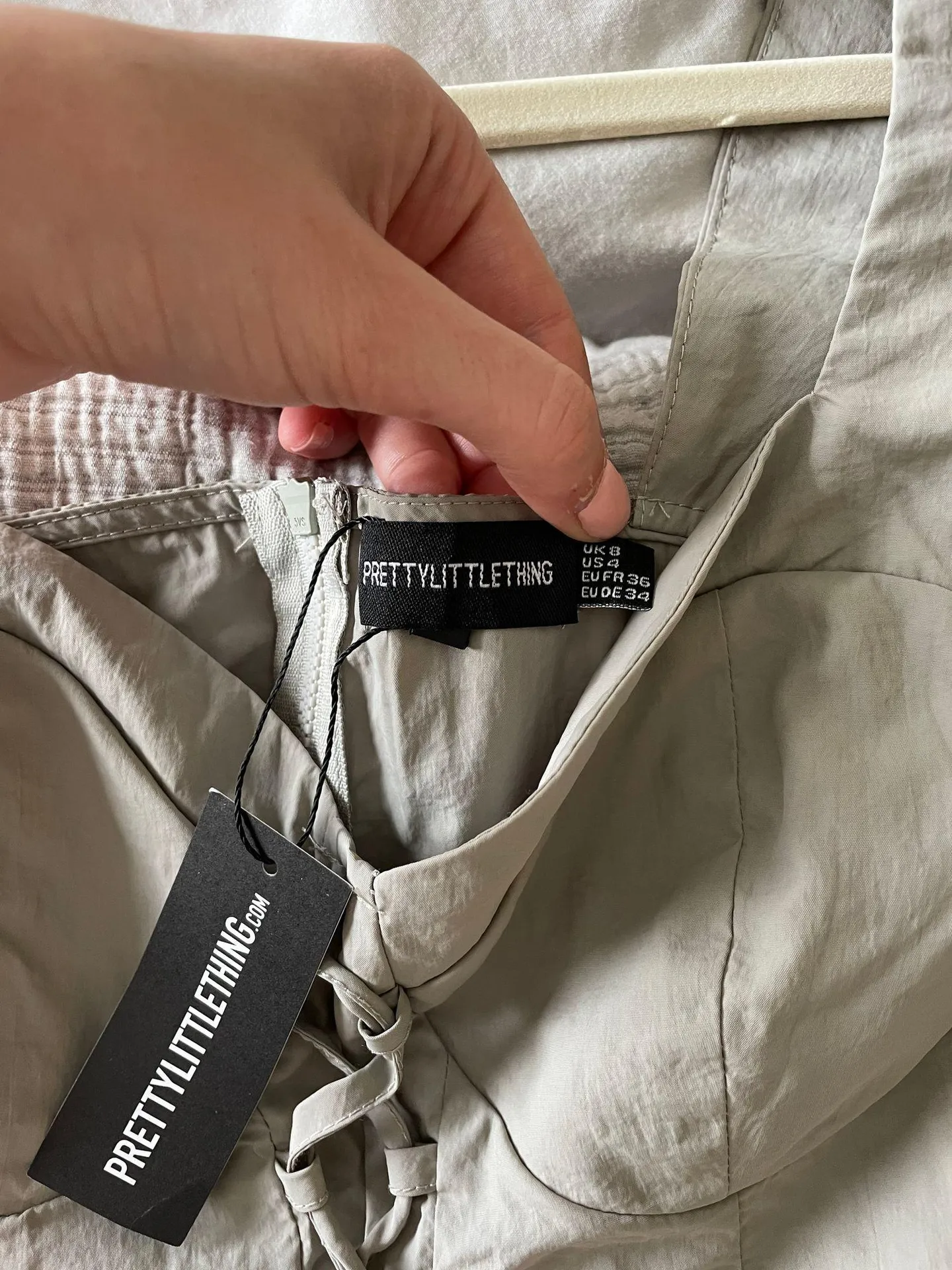 Pretty Little Thing Grey Crop corset blouse - Image 3