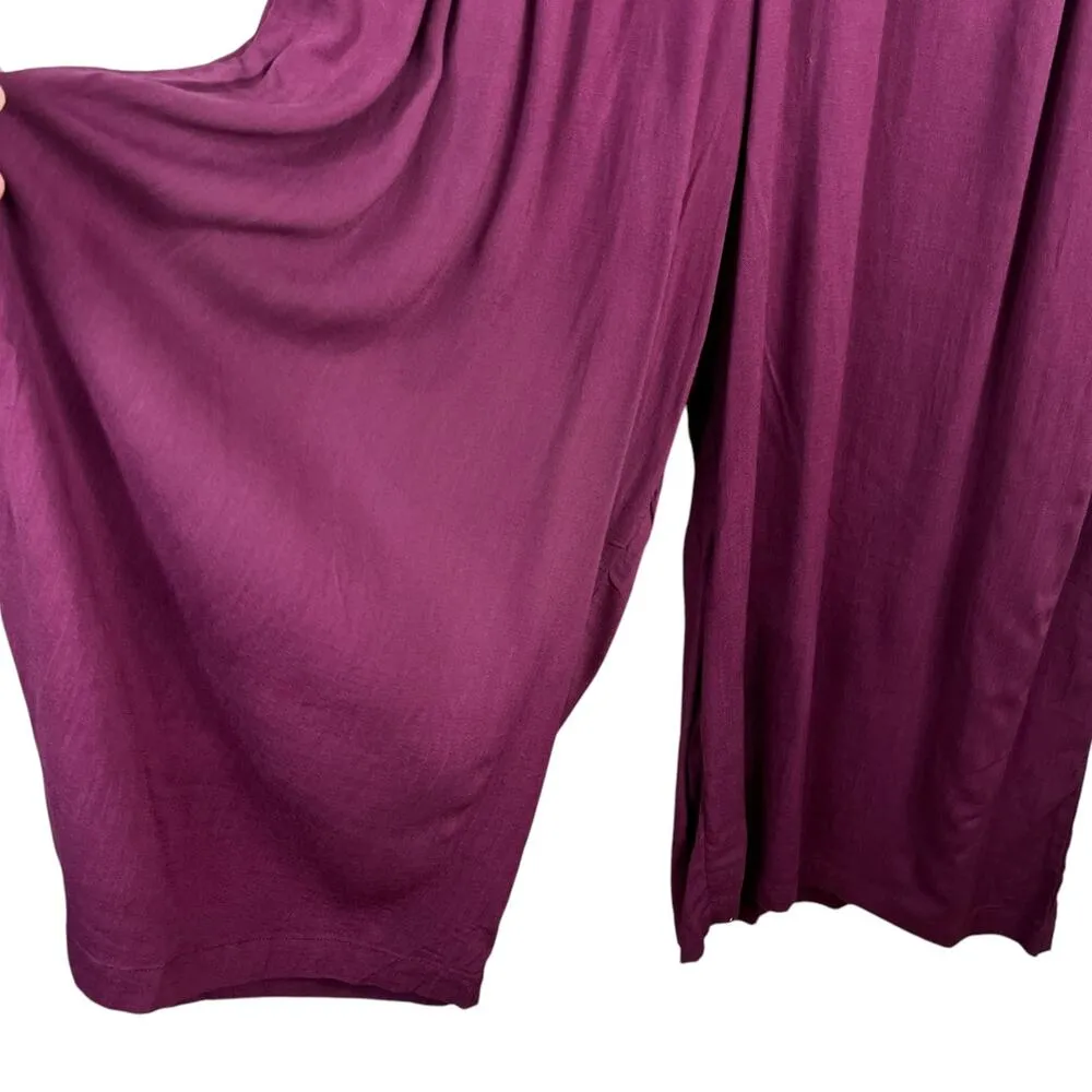 Lularoe Kathy Jumpsuit Plum XL Pockets Sleeveless 16-18 New - Image 9