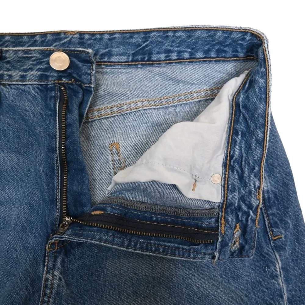 Gianni Bini  Womens 30 Straight Leg Raw Hem High Waist Jeans - Image 8