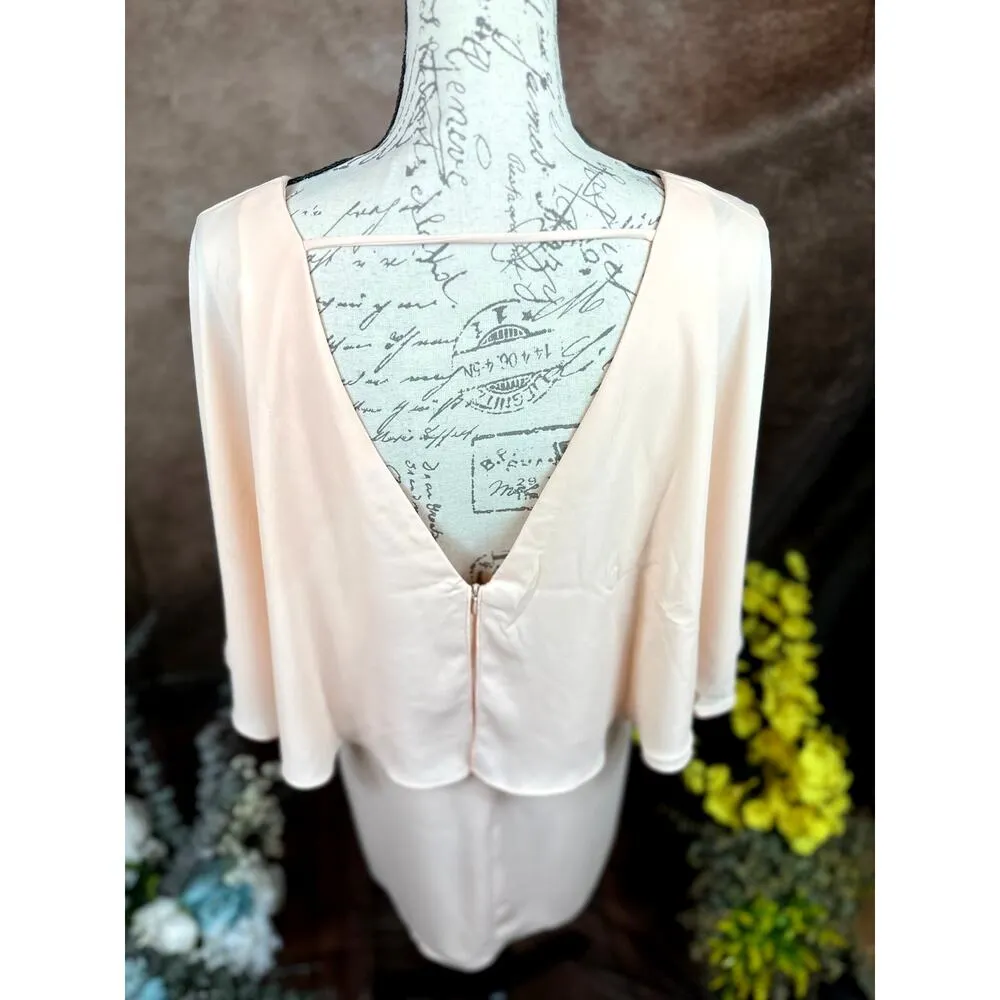 Three Eight Two V Neck Overlay Chiffon Mini Dress - Image 13