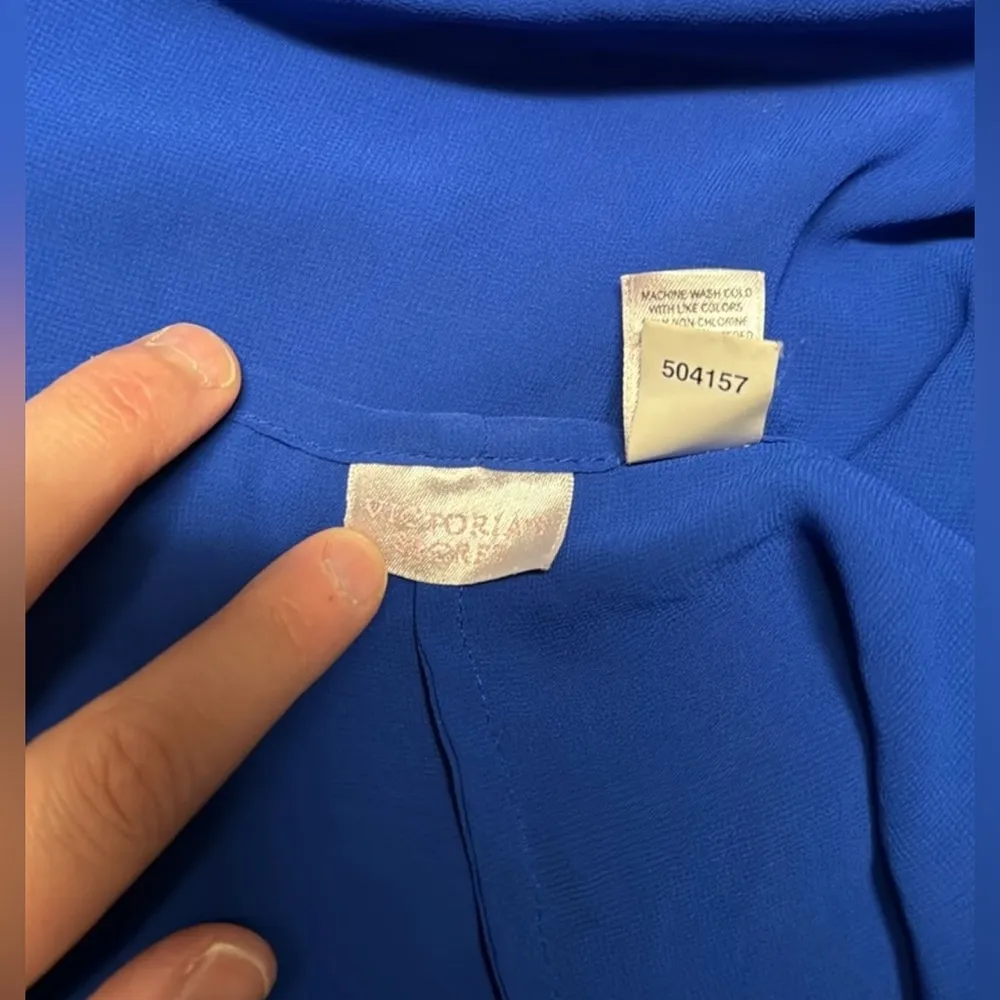 EUC Victoria Secret Royal Blue Sheer Swim Cover Up Bottoms size medium - Image 4