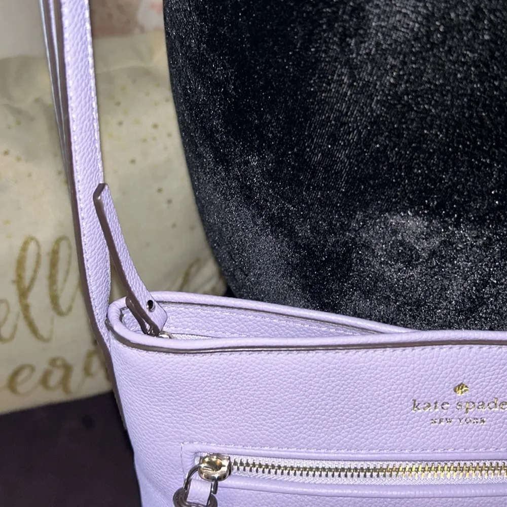 Chester Street Dessi Violet Pebbled Leather Crossbody Bag - Image 7