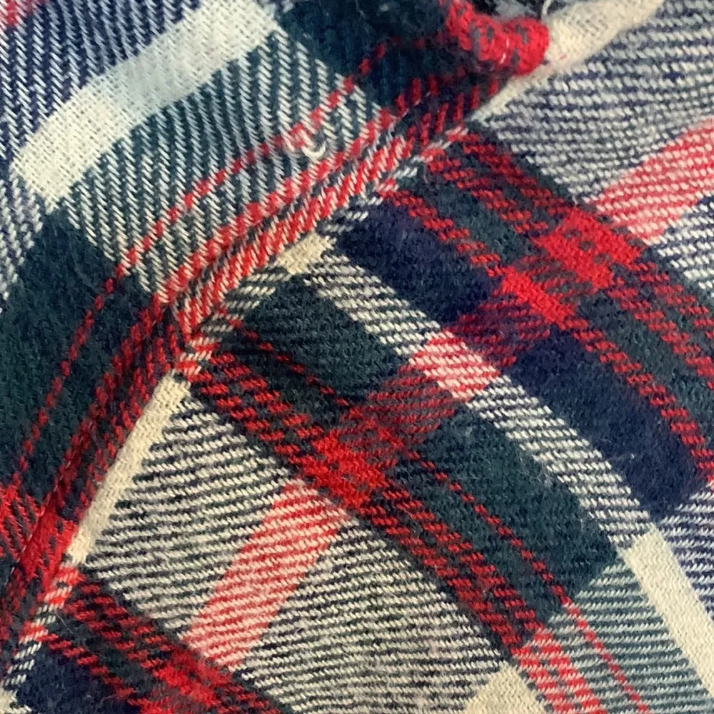 Vintage Wool Plaid Shawl Cape OS Red Size undefined - Image 2