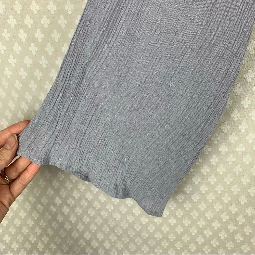 American Eagle Purple Ruffle‎ Embroidered Crop Top - Image 3