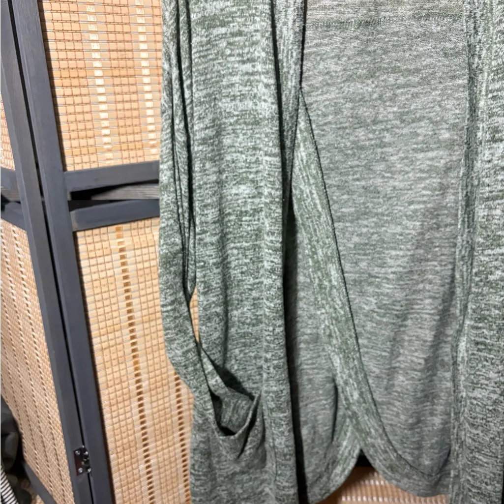 Harmony & Balance Heather Hunter Green Open Cardigan Size XL - Image 2
