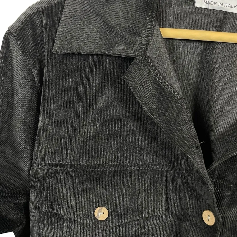 Vintage Women’s Italian Corduroy Shirt Jacket in Black One Size Size undefined - Image 6