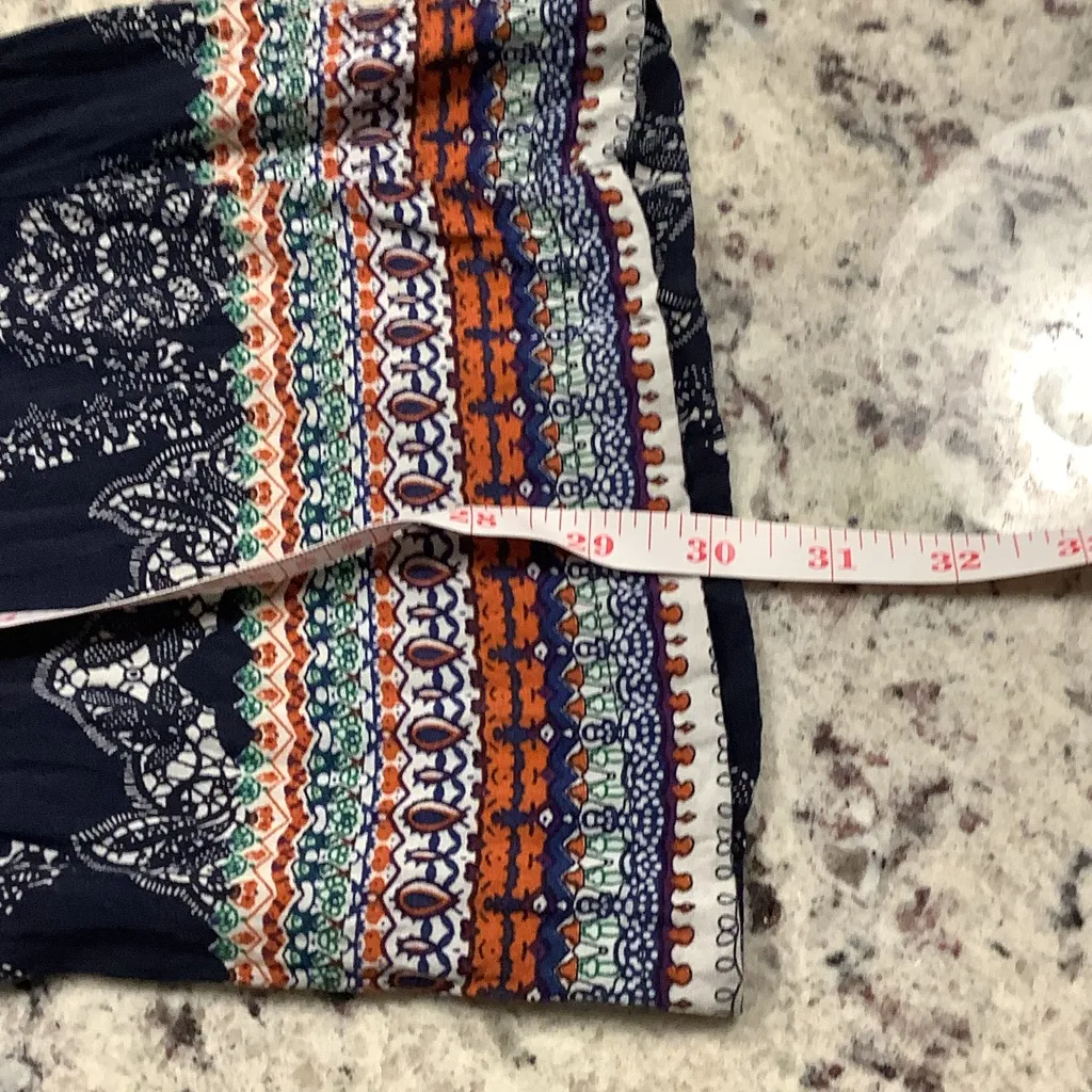 Elegant Black Patterned Wide Leg Pants - Image 10