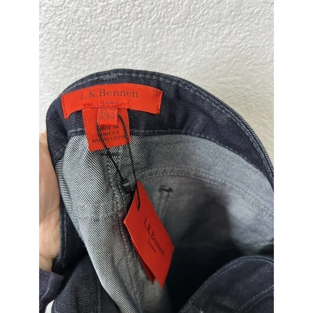 LK Bennett Laurie Skinny Dark Wash Denim Jeans Size 2 New - Image 3