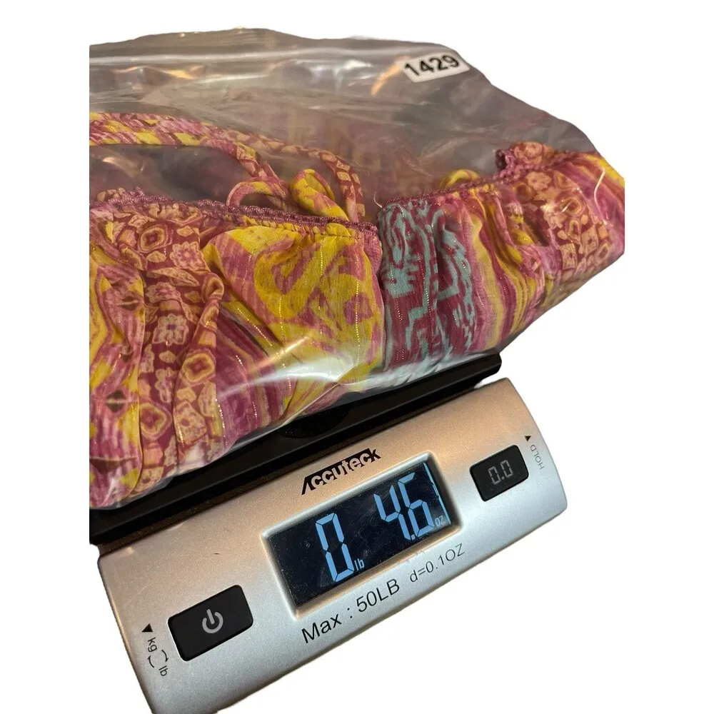 VTG Jordache Yellow Pink Sheer Sleeveless Wide Strap Babydoll Top Junior L Y2K - Image 13