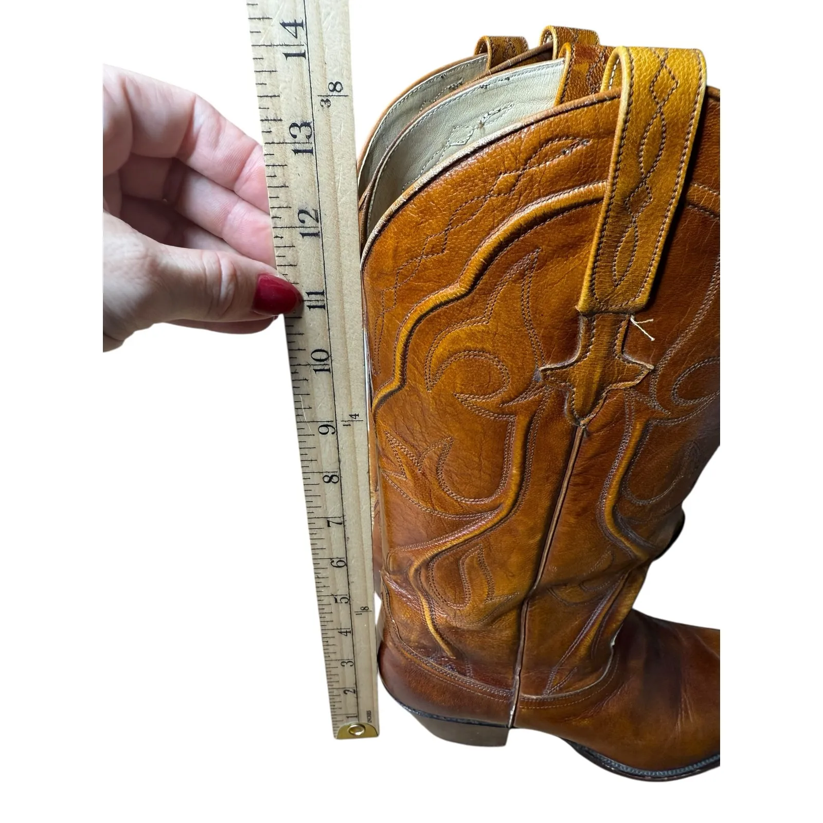 Dan Post Vintage Brown Leather Western Cowboy Boots Women’s Size 6 Made in USA - Image 5