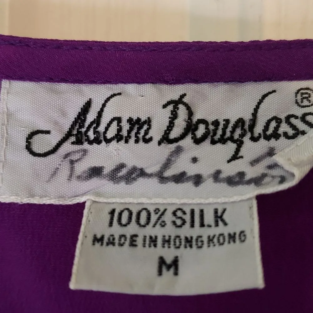 Adam Douglass Silk Purple Sleeveless Top Purple Size M - Image 3