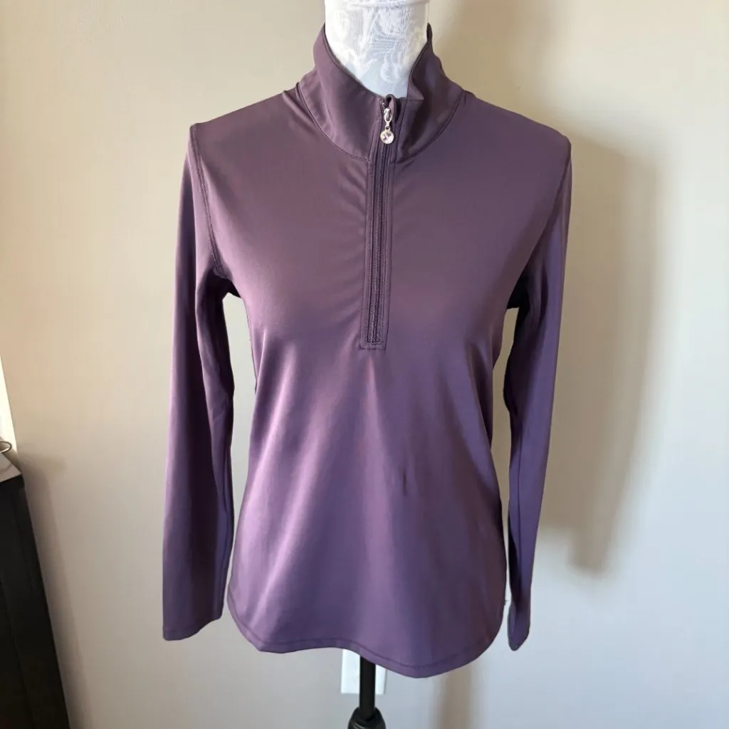 Ps of Sweden Womens Long Sleeve Fitted Track Jacket Athletic Purple Medium - Image 5