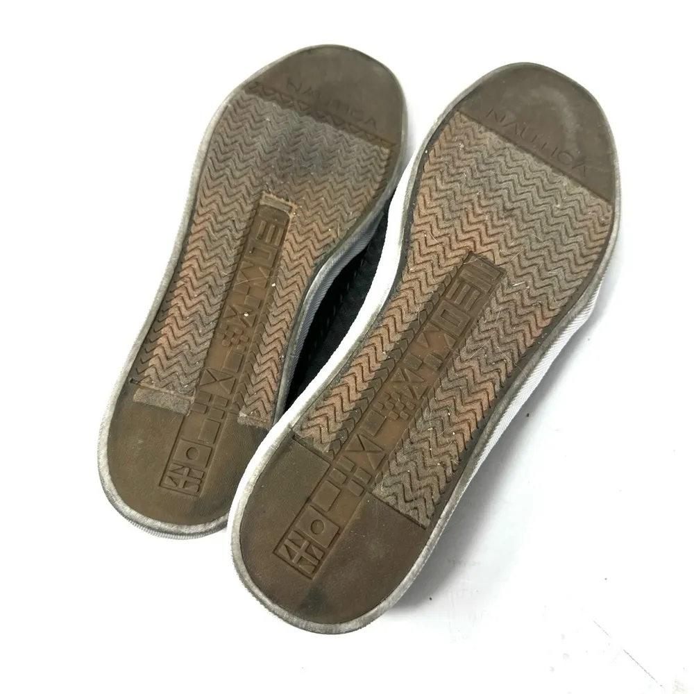 black fabric slip on tennis shoes, size 10 - Image 7