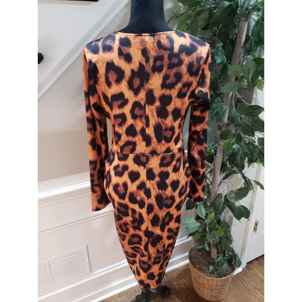 Chicme Brown Leopard Animal Print V - Image 6