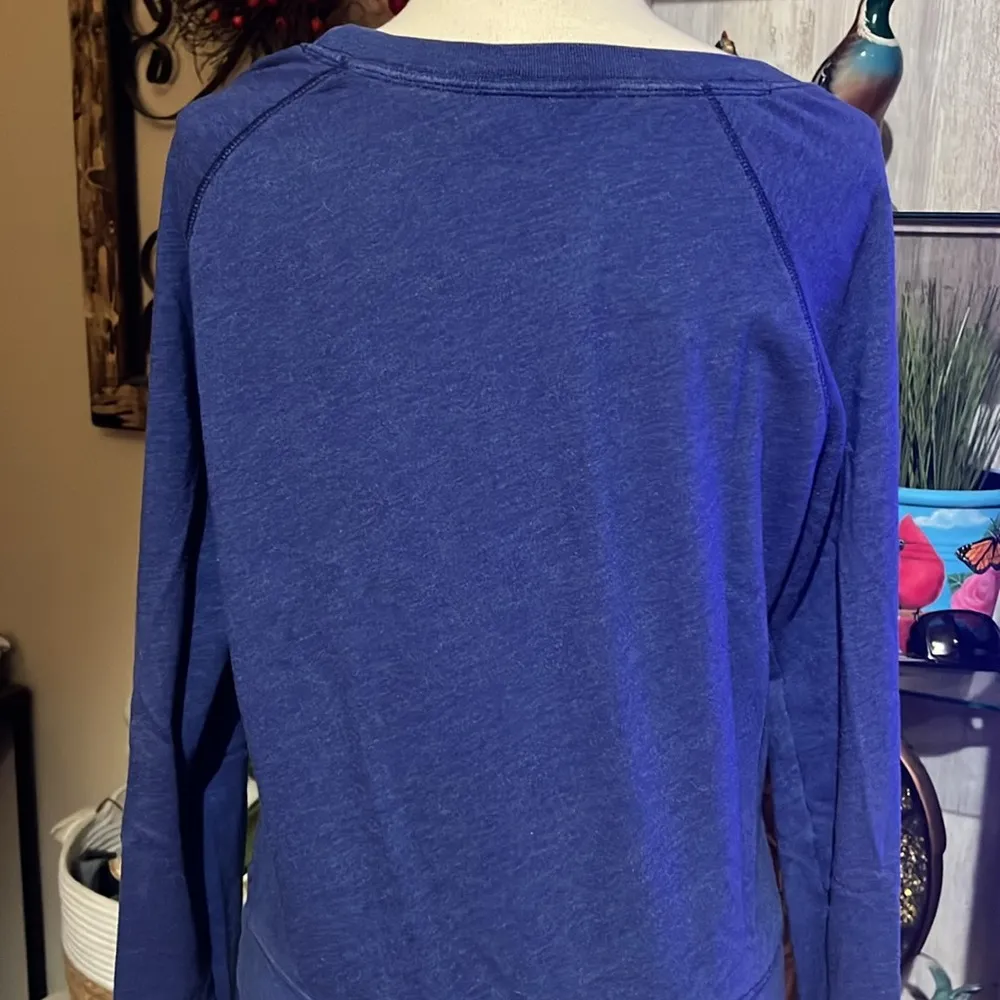 Pink Y2K sweatshirt 3d patched letters women’s size S Blue - Image 6