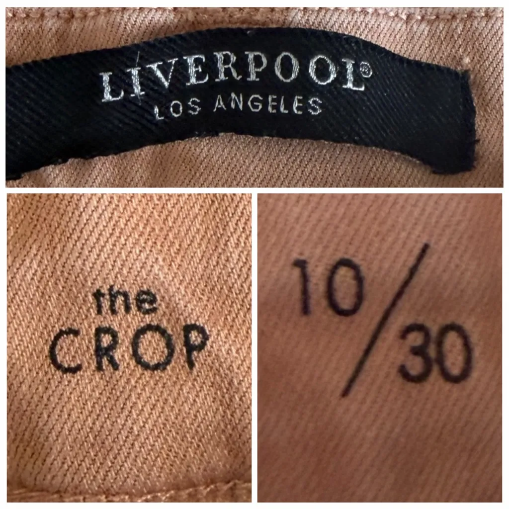 Liverpool Los Angeles Dusty Coral The Crop Slim Mid Rise Jeans Women’s Size 10 - Image 7