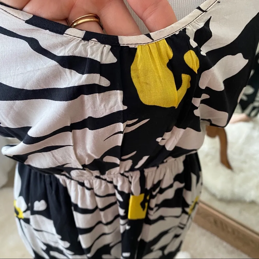 🌼Old Navy🌼Watercolor Daisy Black Strappy Dress - Image 6