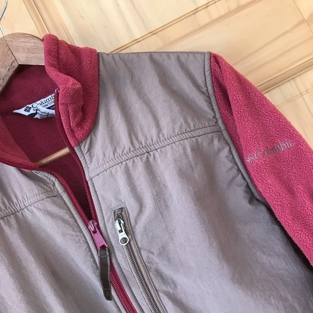 Columbia color block full zip fleece jacket Women’s size medium - Image 3