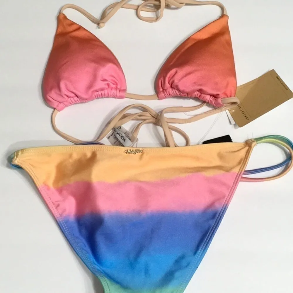 New. WILDFOX/Reef rainbow bikini. XS-too/M-bottom. - Image 9