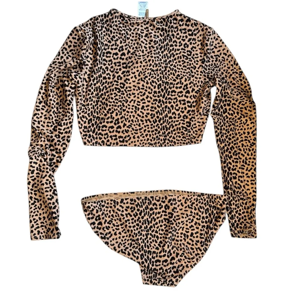 Michael Kors Animal Print Long Sleeve Women’s Bikini 2 Piece Set Sz XL - Image 6
