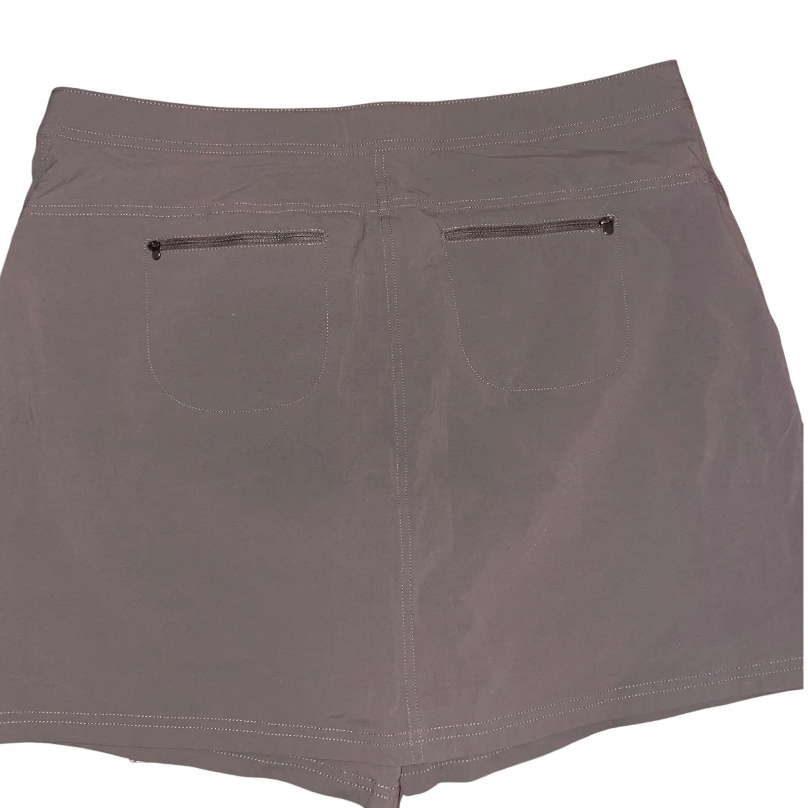 Vintage L.L. BEAN Comfort‎ Trail Lightweight Wrap Skort in taupe gray WOMEN'S 18 - Image 7