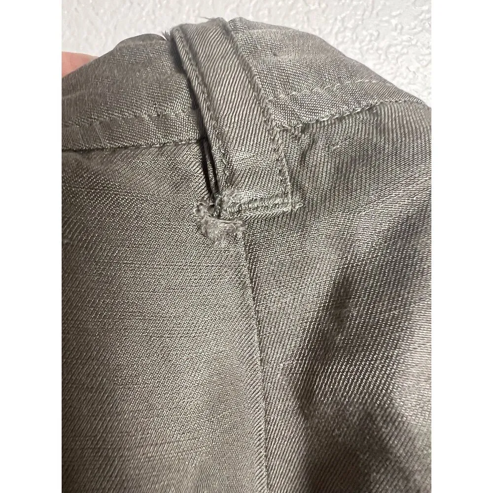 Anine Bing Carrie Pleated Wide Leg Linen High Waist Trouser Pants Size XS - Image 15