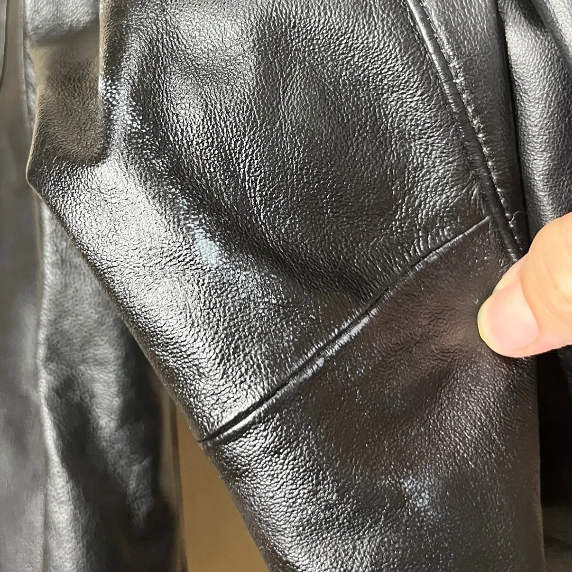 Vintage East 5th Black Genuine Leather Zipper Front Jacket Women's Medium - Image 12