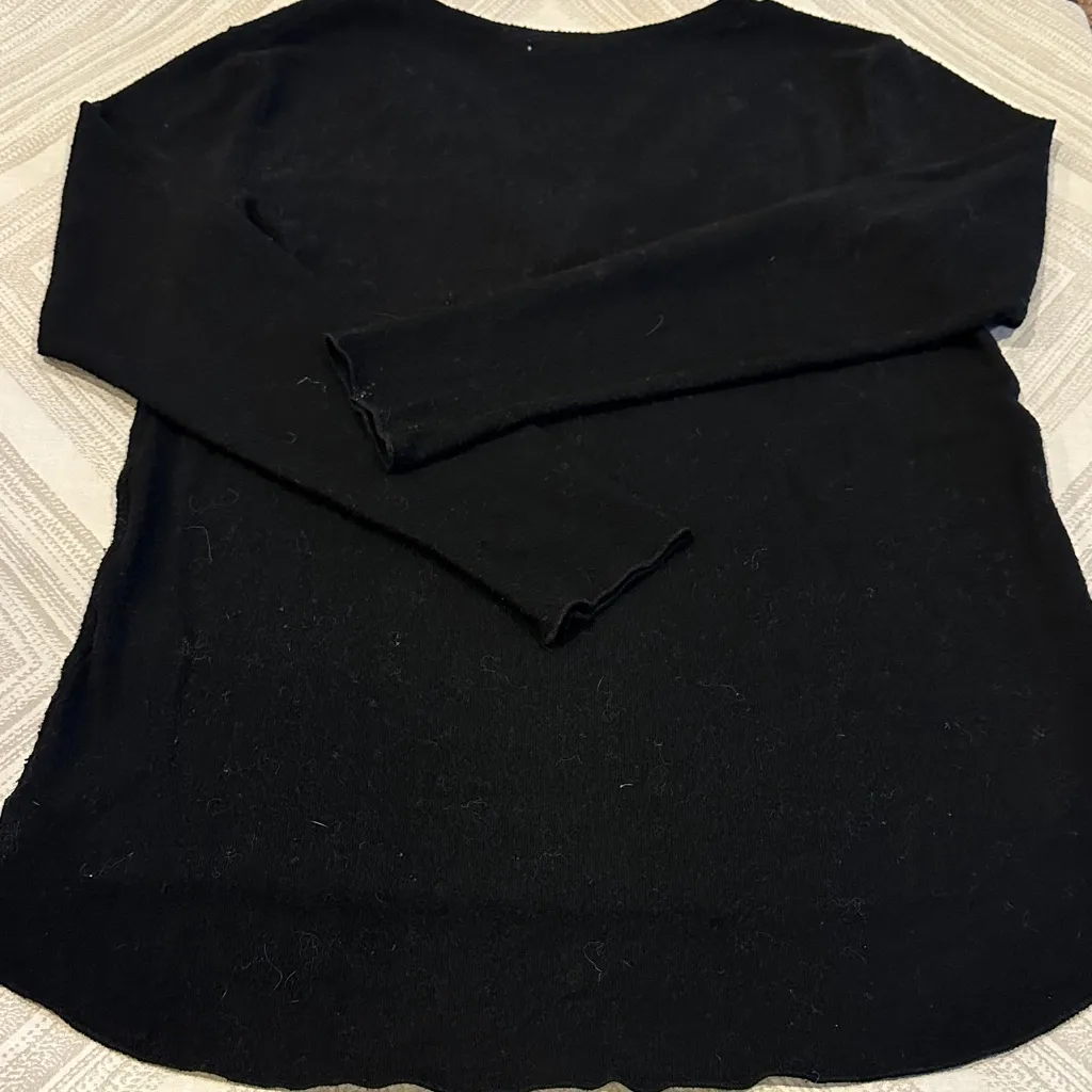 LNA Women’s Black V-Neck Long Sleeve Sweater Top Size Medium - Image 6