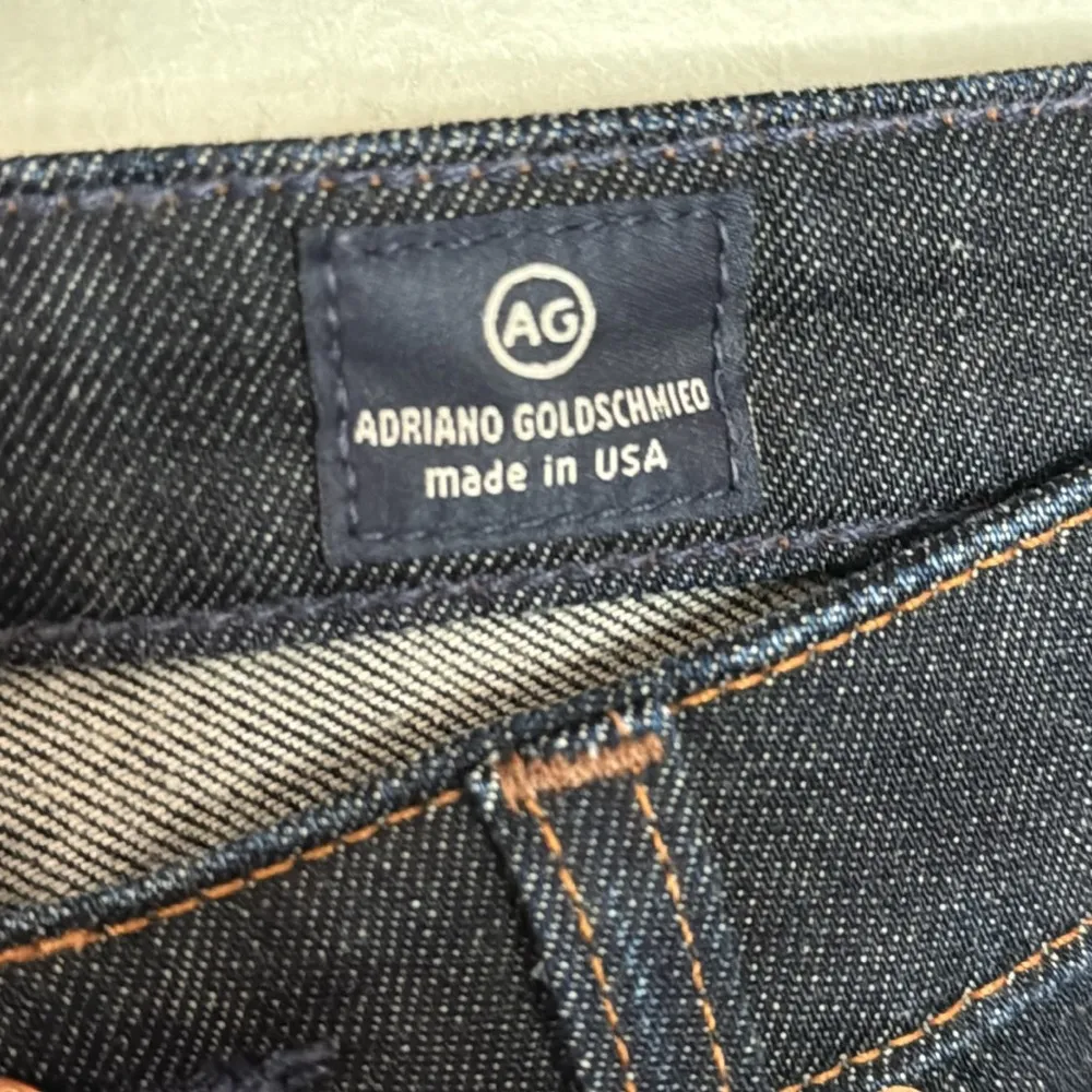 Ag  Adriano Goldschmied The Stevie Slim Straight Roll-up Jeans dark wash sz 27 - Image 9