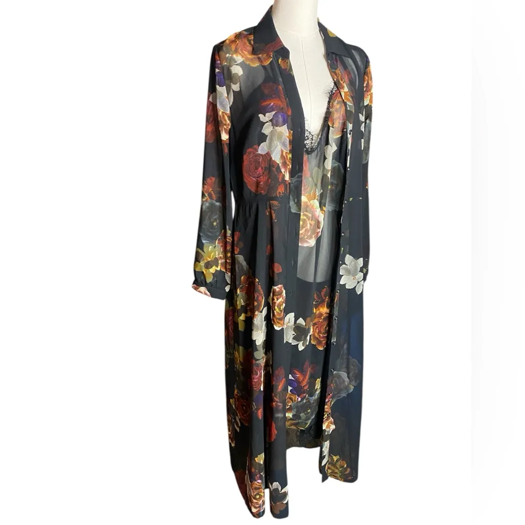 Soft Surroundings PM Floral Sheer
Duster & Slip Dress 2pc Set Style
3B06Maxi NWT - Image 7