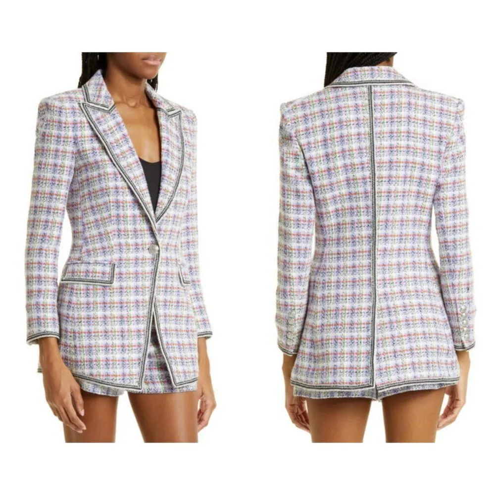 đź’•VERONICA BEARDđź’• Etney Tweed Dickey Jacket Light Lavender Multi-Color 10 NWOT - Image 10