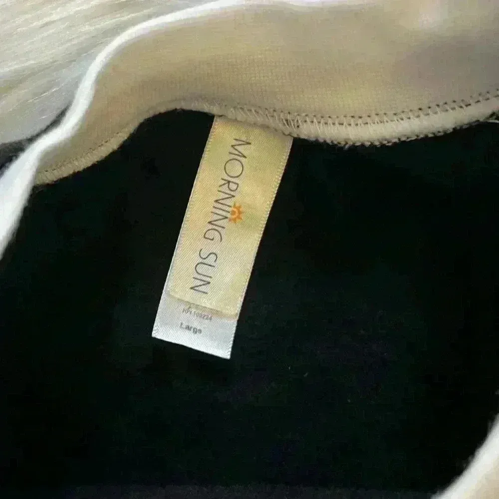 Vintage 90's Morning Sun Snowman Sparkle Snowflake Sweatshirt Large Black - Image 3