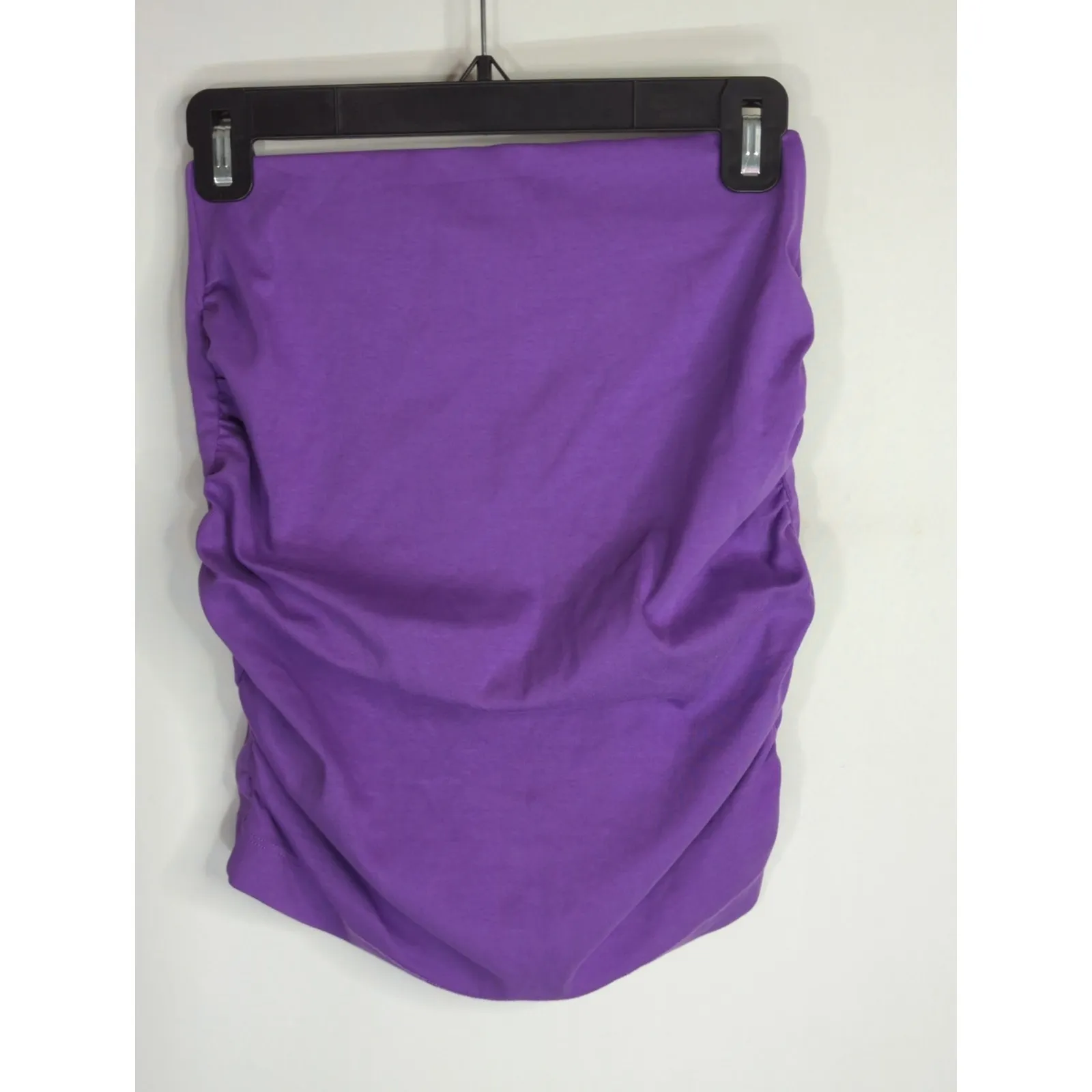 Zara Purple Mini Ruched Gathered Skirt Women's Small Night Out Chic Party NWT - Image 2