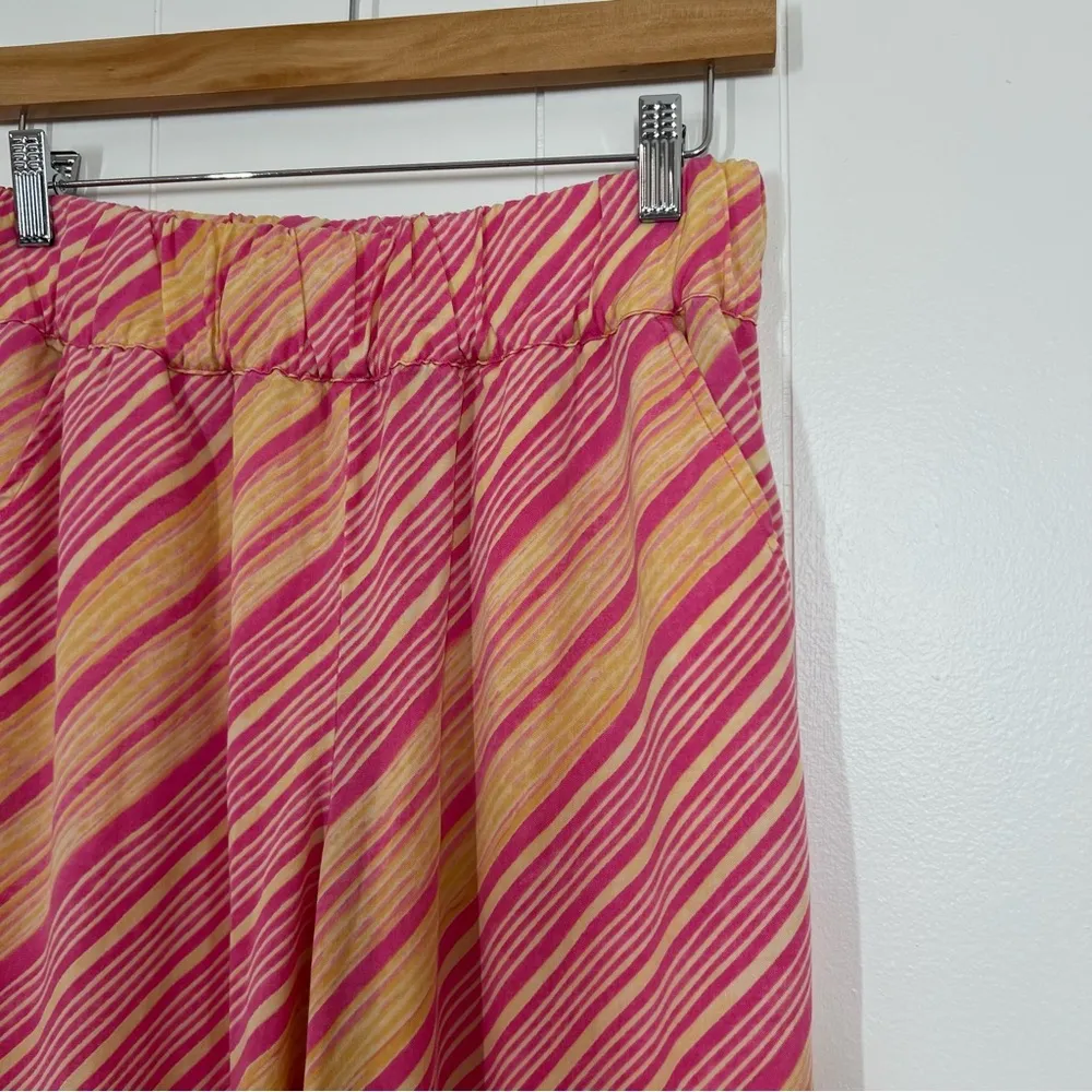 Anthropologie Elevenses Pink Wide Leg Casual Pant - Image 3